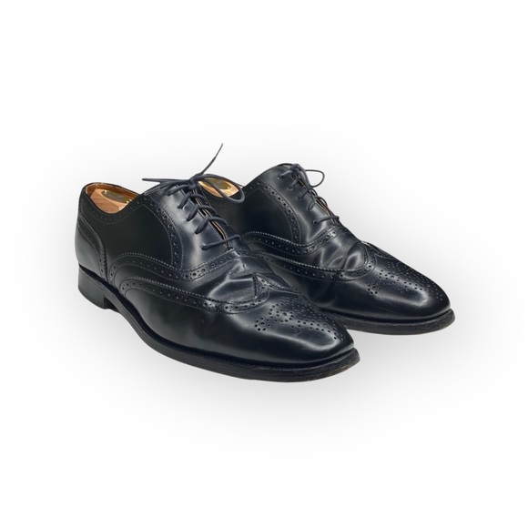 Polo Ralph Lauren ❁ Classic Oxford Wingtip Dress Shoes ❁ Black Leather ❁ 11.5 - Picture 11 of 17
